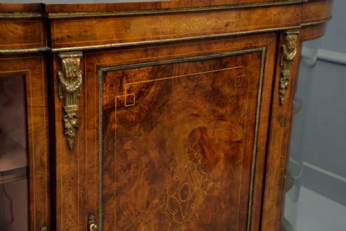 fig 2. Victorian Burr-Walnut & Ormolu Credenza Cabinet