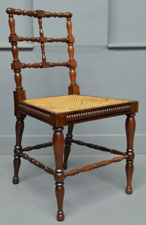 fig 1. Superb Quality Victorian Rosewood Caned Side Chair