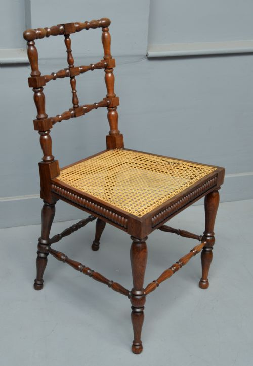 fig 2. Superb Quality Victorian Rosewood Caned Side Chair