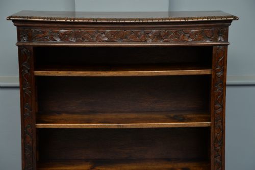 fig 2. Victorian Carved Oak Open Bookcase