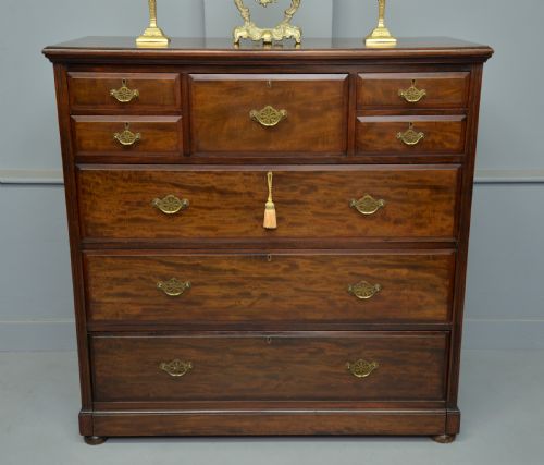 fig 1. Edwardian James Shoolbred Mahogany Chest Of Drawers