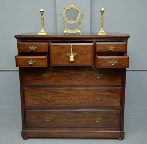 fig 2. Edwardian James Shoolbred Mahogany Chest Of Drawers