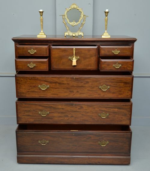 fig 3. Edwardian James Shoolbred Mahogany Chest Of Drawers