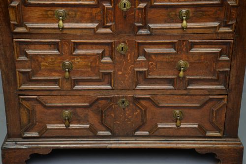fig 2. Late 17th Century Geometric Oak Chest Of Drawers