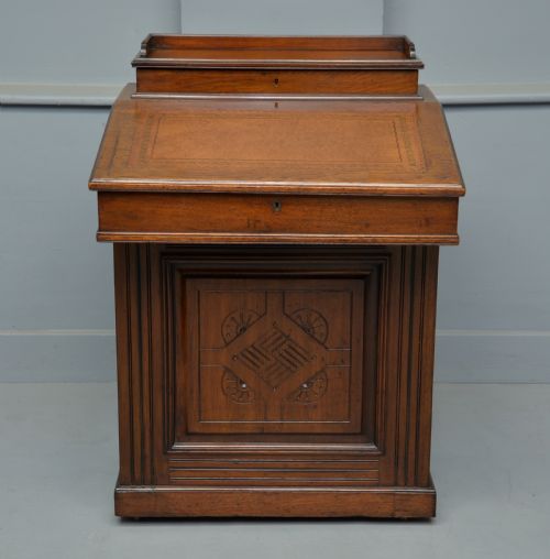 fig 1. Late Victorian Oak Davenport Desk