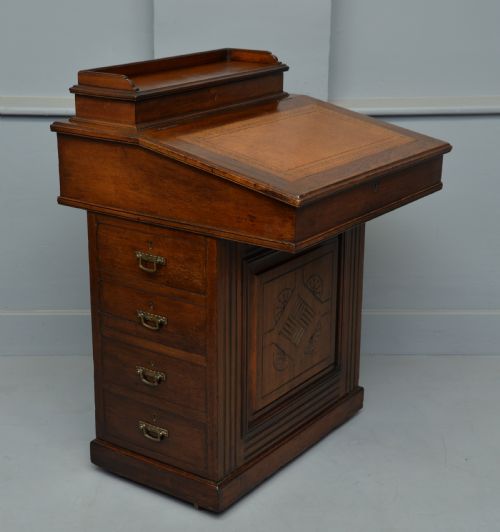 fig 3. Late Victorian Oak Davenport Desk