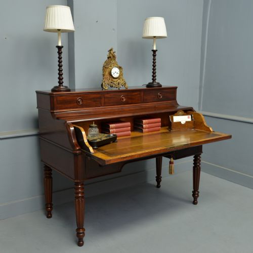 fig 3. Louis Philippe Mahogany French Roll-Top Cylinder Piano-Top Desk