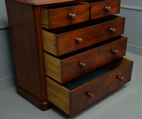 fig 2. Victorian Medium Sized Mahogany Chest Of Drawers