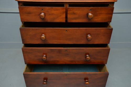 fig 3. Victorian Medium Sized Mahogany Chest Of Drawers