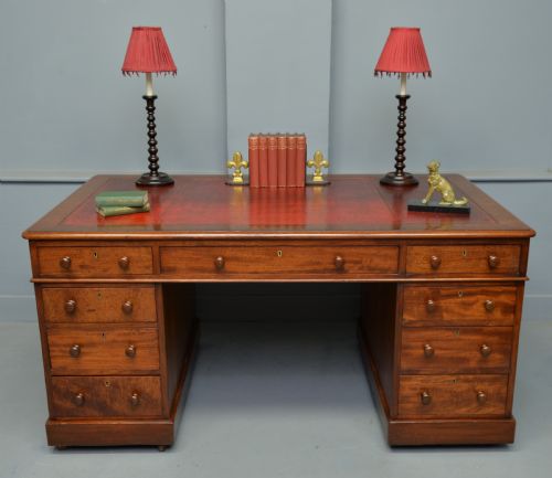 Victorian Mahogany Partners Desk