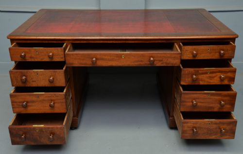 fig 3. Victorian Mahogany Partners Desk