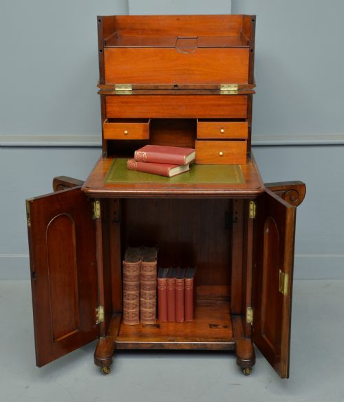 fig 4. A Rare & Unusual Victorian Burr-Walnut Davenport Desk