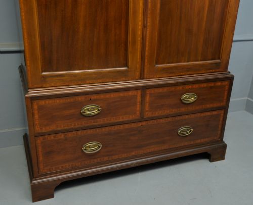 fig 3. Elegant Edwardian Inlaid Mahogany Wardrobe