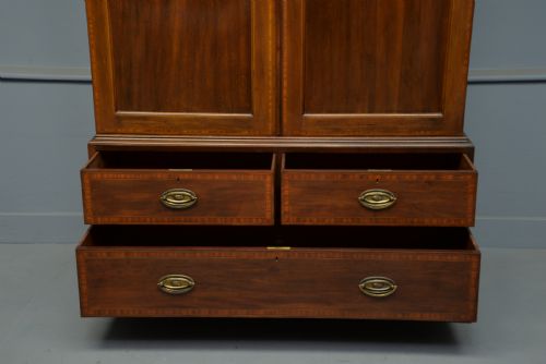 fig 5. Elegant Edwardian Inlaid Mahogany Wardrobe