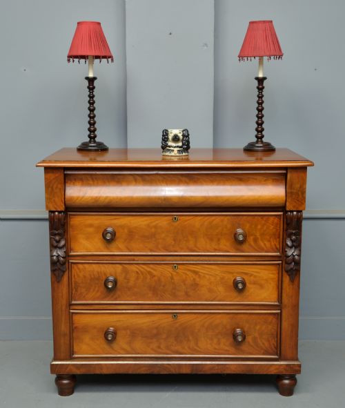 Scottish Golden Mahogany Chest of Drawers