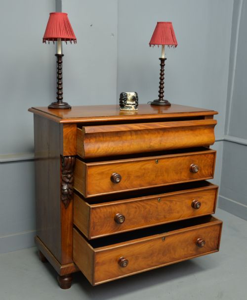 fig 1. Scottish Golden Mahogany Chest Of Drawers