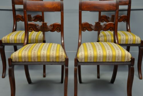fig 1. Regency Set Of Four Mahogany Dining Chairs