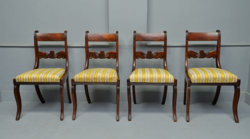 fig 2. Regency Set Of Four Mahogany Dining Chairs