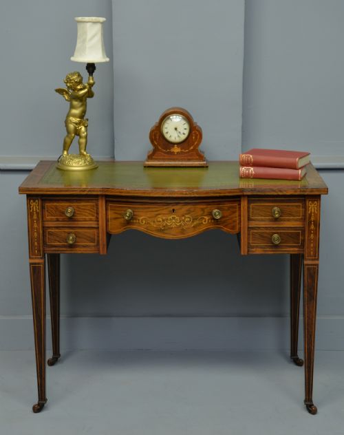 Fine Sheraton Revival Rosewood Writing Table / Desk