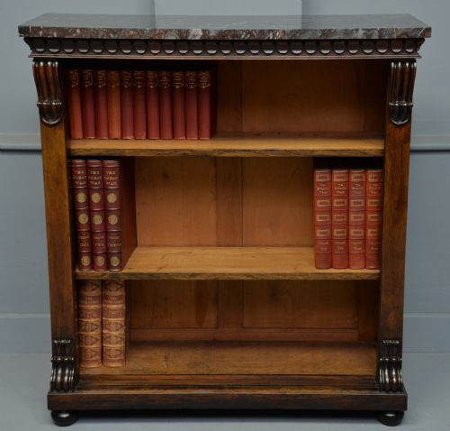fig 3. Fine William IV Rosewood Open Adjustable Bookcase