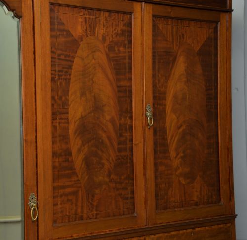 fig 2. Edwardian Mahogany Wardrobe-Linen Press By Jas Shoolbred & Co