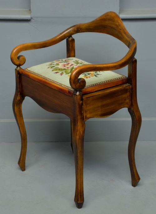 fig 2. Pretty Edwardian Beech Piano Stool