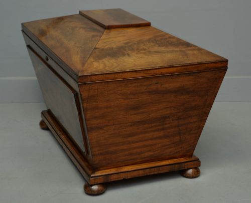 fig 3. Large Regency Sarcophagus Mahogany Wine Cellarette