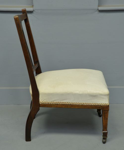 fig 3. Pretty Edwardian Inlaid Rosewood Nursing / Bedroom Chair