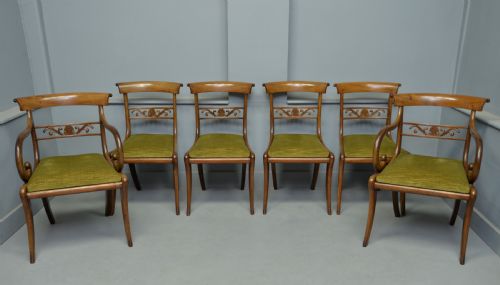 fig 1. Elegant Set Of Six Regency Mahogany Dining Chairs