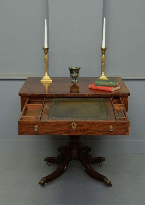 fig 2. Georgian Plum-Pudding Mahogany Centre Writing Table
