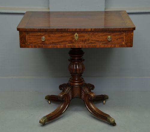 fig 4. Georgian Plum-Pudding Mahogany Centre Writing Table