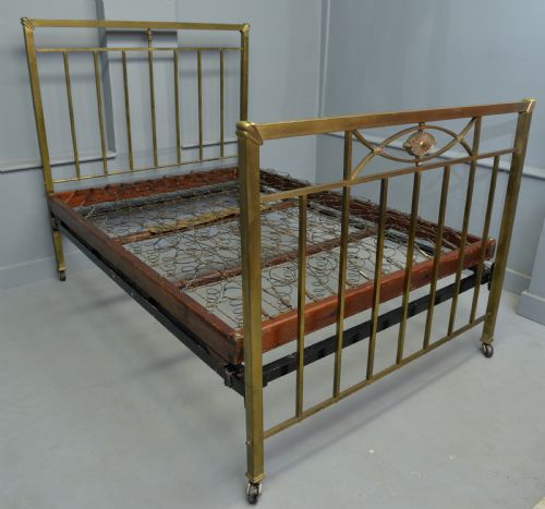 1920s Staples & Co All Brass Double Bed- Completely Original