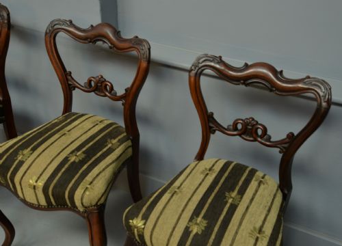 fig 3. Superb Victorian Set Of Four Rosewood Dining Chairs