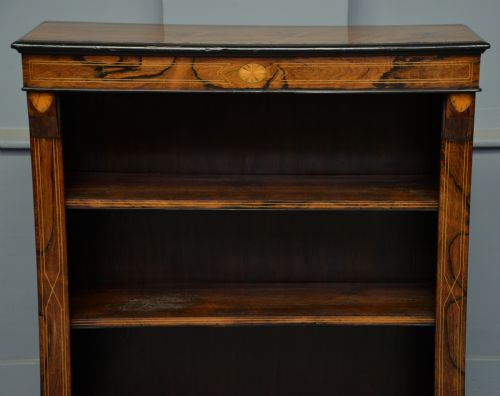 fig 1. Victorian Rosewood Open Bookcase