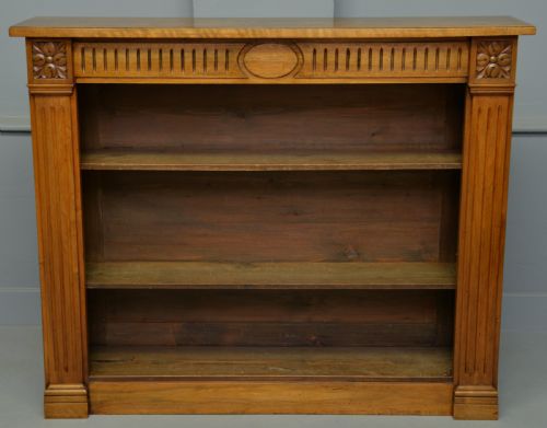 fig 1. Victorian Walnut Open Adjustable Bookcase