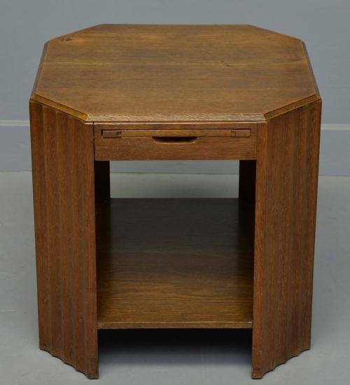 "Fyne Ladye" Art Deco Oak Coffee / Book Table