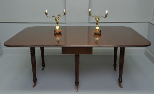 Elegant Regency Mahogany Drop-leaf Dining Table