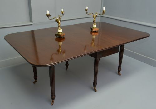 fig 1. Elegant Regency Mahogany Drop-Leaf Dining Table