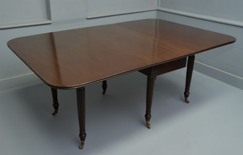 fig 2. Elegant Regency Mahogany Drop-Leaf Dining Table