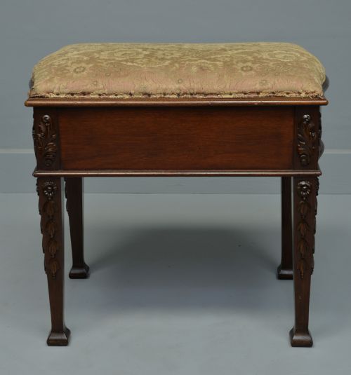 fig 2. Elegant Edwardian Mahogany Stool