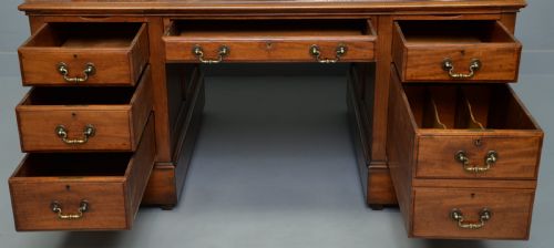 fig 4. Early 20th Century Mahogany Pedestal Desk c.1920