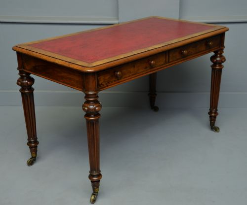 fig 1. Fine Early Victorian Walnut Writing Table- C Hindley & Sons
