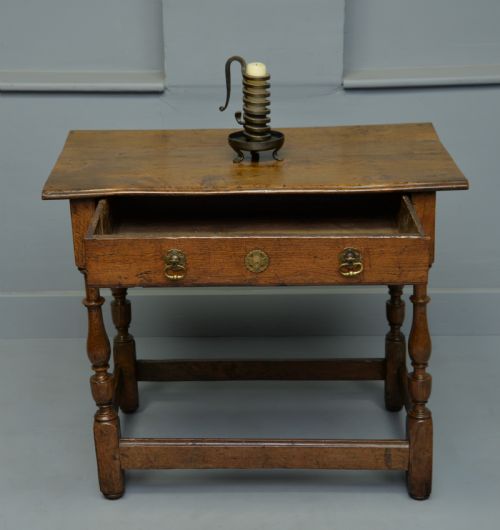 fig 1. Early 18th Century Oak Side Table