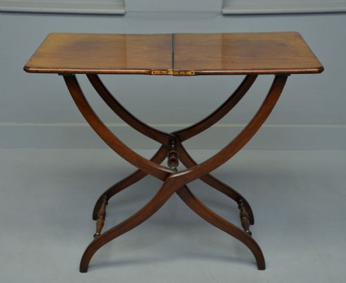 fig 2. Fine Early 19th C Mahogany Campaign Table