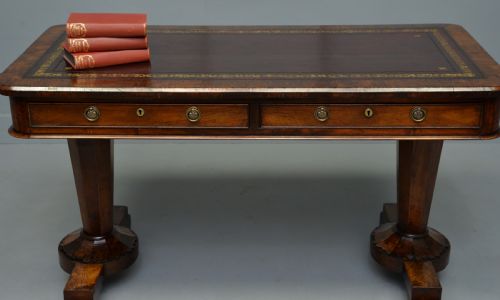fig 1. Early Victorian Walnut Writing Table Druce & Co London