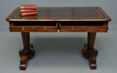fig 2. Early Victorian Walnut Writing Table Druce & Co London