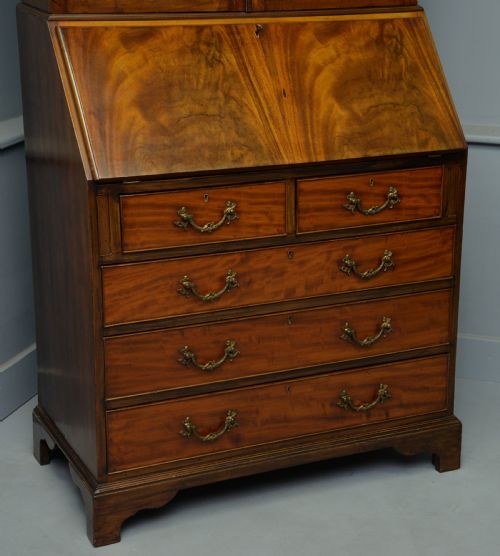 fig 2. 1920s Georgian Revival Mahogany Bureau Bookcase