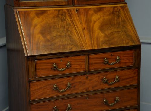 fig 3. 1920s Georgian Revival Mahogany Bureau Bookcase