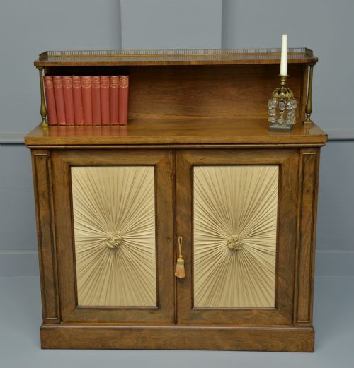 fig 3. Fine Regency Rosewood Chiffonier Side Cabinet