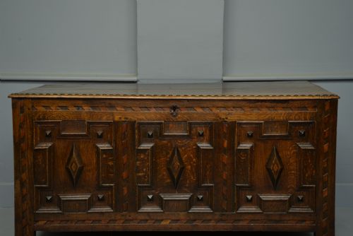 fig 1. 17th Century Geometric Oak Coffer